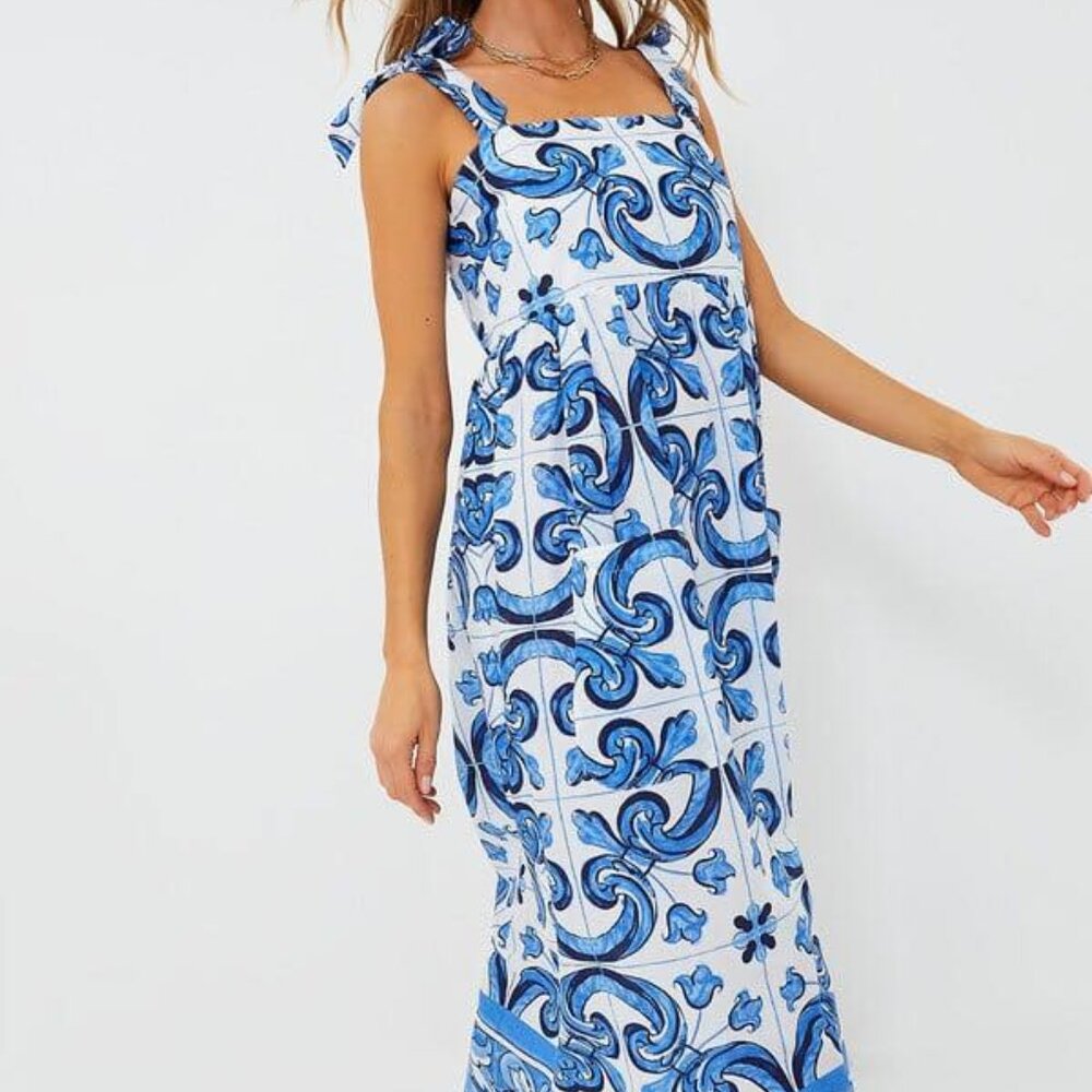 Tuckernuck Tnuck Beach Majolica Tile Tie Shoulder Tilly Caftan